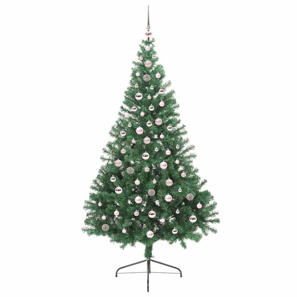 vidaXL Albero di Natale artificiale con luci integrate Verde 240 cm