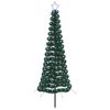 vidaXL Albero di Natale a LED in tinsel con picchetto EKENAS 180 cm