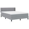 vidaXL Letto a molle Grigio chiaro 190 x 140 cm Poliestere