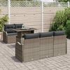 vidaXL Set Divano da Giardino con cuscino 6 pcs Grigio polyrattan