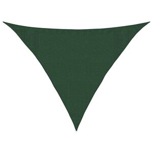 vidaXL Vela Parasole 160 g/m&sup2; Verde Scuro 3,5x3,5x4,9 m in HDPE