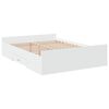 vidaXL Giroletto con Cassetti Bianco 140x190 cm in Legno Multistrato