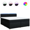 vidaXL Giroletto a Molle con Materasso Nero 180x200 cm in Tessuto