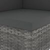 vidaXL Divano ad Angolo Modulare in Polyrattan Grigio