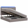vidaXL Letto con contenitore LED e materasso Tortora 180 x 200 cm