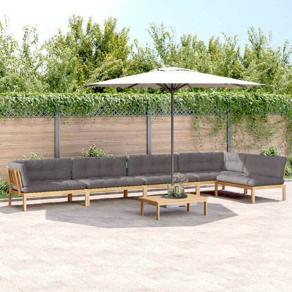 vidaXL Set Divano Pallet da Giardino 6 pz con Cuscini Massello Acacia