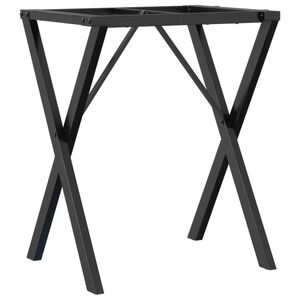 vidaXL Telaio Gambe a X per Tavolo da Pranzo 40x40x73 cm in Acciaio