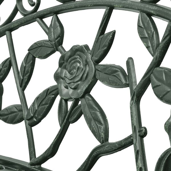 vidaXL Panchina da Giardino 100 cm in Alluminio Pressofuso Verde