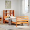 vidaXL Letto Libreria senza Materasso Marrone Cera 90x190 cm Legno