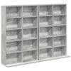 vidaXL Mobile per CD 2 pz Grigio Cemento 65 x 23,5 x 97,5 cm
