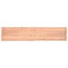 vidaXL Piano Tavolo Marrone Chiaro 200x40x(2-6) cm Rovere Non Trattato