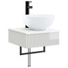 vidaXL Lavabo da Parete Bianco Lucido 40 x 41 x 40,5 cm