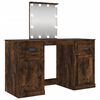 vidaXL Toeletta con LED Rovere Fumo 130x50x132,5 cm