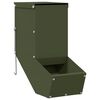 vidaXL Mangiatore per conigli Verde oliva 12,5 x 26 x 28,5 cm