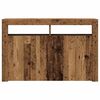 vidaXL Credenza con Luci LED Legno Antico 115,5x30x75 cm in Truciolato