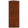 vidaXL Fioriere da Giardino 2 pz Triangolari 30x26x75cm Acciaio Corten
