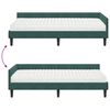 vidaXL Struttura Letto Angolare con Materasso 2 pcs Verde Velluto
