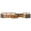 vidaXL Set di divani da esterno 6 pz Naturale Legno di Acacia Massello