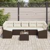 vidaXL Set di divani con cuscino 8 pcs Marrone e Crema polyrattan