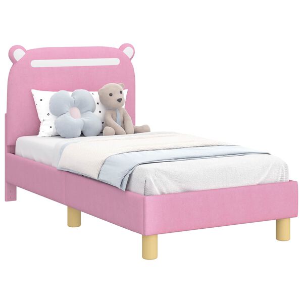 vidaXL Struttura letto per bambini con testata Rosa 70 x 140 cm