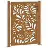 vidaXL Cancello da giardino 100x150 cm in acciaio corten design ondulato