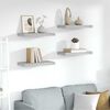 vidaXL Scaffali a Parete 4 pz Grigio Cemento 50x23x3,8 cm in MDF