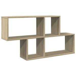 vidaXL Scaffale a Parete Rovere Sonoma 100x20x53cm Legno Multistrato