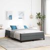 vidaXL Letto a molle con materasso Grigio scuro 140 x 190 cm Tessuto