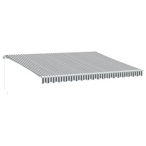vidaXL Tenda da Sole Retrattile Manuale Antracite e Bianco 450x350 cm