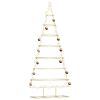 vidaXL Albero di Natale in metallo con supporto Oro 210 cm