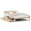 vidaXL Giroletto con Cassetti 140x190 cm in Legno Massello di Pino