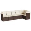 vidaXL Set Divano da Giardino 6 pz con Cuscini Marrone in Polyrattan