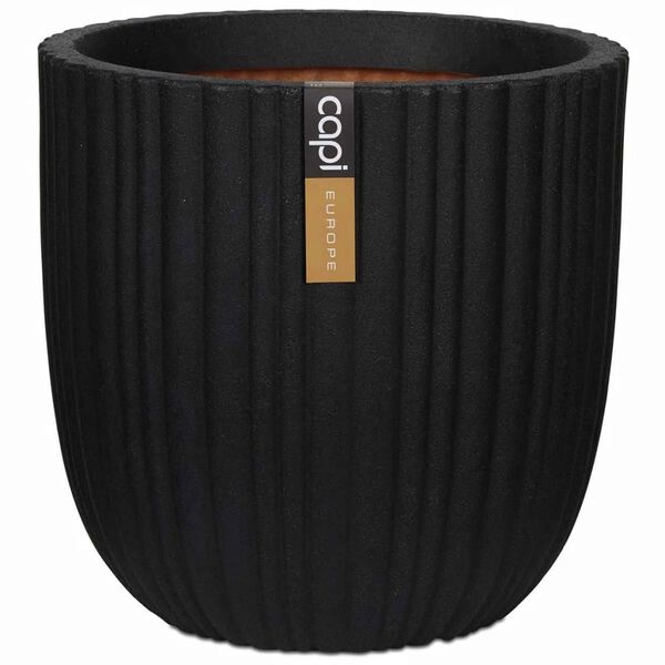 Capi Fioriera Urban Tube Rotonda 43x41 cm Nera KBLT933