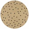 vidaXL Tappeto Lavorato a Mano in Juta con Stampa a Pois 90 cm