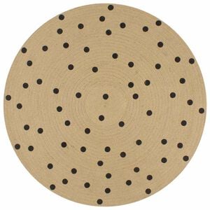 vidaXL Tappeto Lavorato a Mano in Juta con Stampa a Pois 90 cm