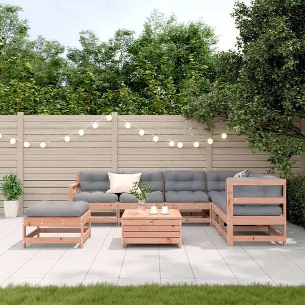vidaXL Set Divani Giardino 8 pz con Cuscini Legno Massello di Douglas