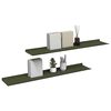 vidaXL Mensola sospesa 2 pcs Verde oliva 100 x 18 x 2,5 cm Acciaio
