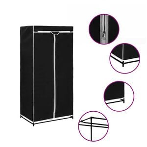 vidaXL Armadio Nero 75x50x160 cm