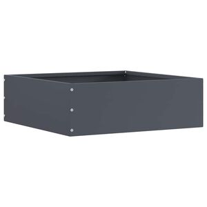 vidaXL Bordura per Prato 40 x 40 x 13 cm Acciaio Antracite