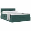 vidaXL Letto con Contenitore Verde Scuro 140 x 200 cm Velluto