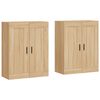 vidaXL Armadietti a Parete 2 pz Rovere Sonoma in Legno Multistrato