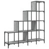 vidaXL Libreria Grigio Sonoma 122x30x132cm Legno Multistrato e Metallo