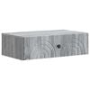 vidaXL Tavolino da Parete Laterale 59 x 34,5 x 17 cm Grigio Sonoma