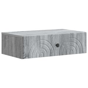 vidaXL Tavolino da Parete Laterale 59 x 34,5 x 17 cm Grigio Sonoma