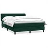 vidaXL Giroletto a Molle con Materasso Verde Scuro 160x220 cm Velluto