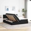 vidaXL Letto con Contenitore con materasso Nero 90 x 200 cm