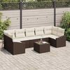 vidaXL Set di divani con cuscino 8 pcs Marrone e Crema polyrattan