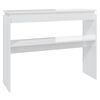 vidaXL Tavolino Consolle Bianco Lucido 102x30x80 cm Legno Multistrato