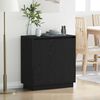vidaXL Credenza Rovere Nero 71 x 34.5 x 75 cm Legno multistrato