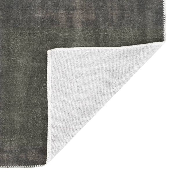 vidaXL Tappeto Lavabile Pieghevole Grigio Talpa 180x270 cm Poliestere